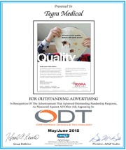 Tegra Medical Wins ODT Advertising Award