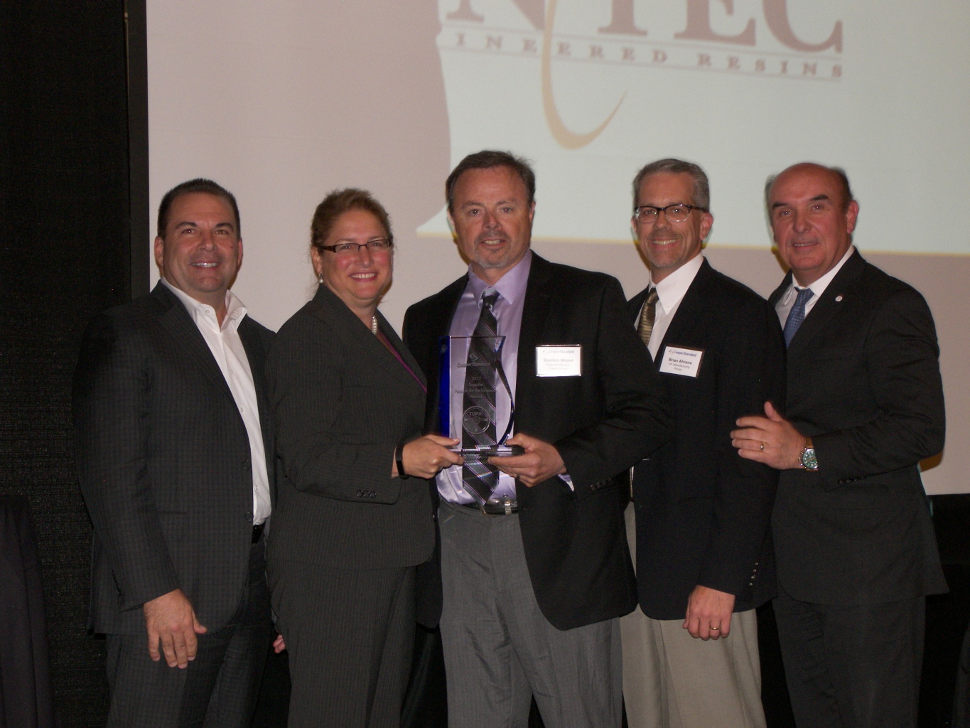 Entec Polymers Receives the 2017 Supplier Passion for Performance Award From Cooper Standard