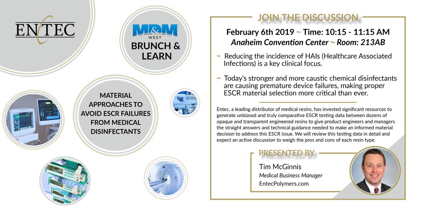MD&M West - Brunch & Learn: Material Approaches to Avoid ESCR Failures from Medical Disinfectants