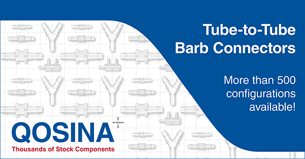 Qosina Introduces 25 New Tube-to-Tube Barb Connectors – More Than 500 Configurations Are Now Available