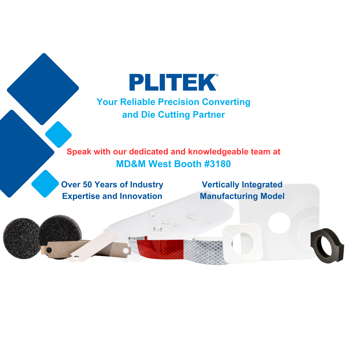 Visit PLITEK at MDM West booth 3180 - Precision Die Cutting and Converting