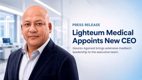 Lighteum Medical Appoints Gaurav Agarwal as Chief Executive Officer