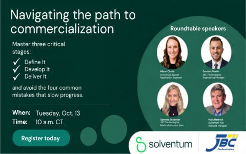 JBC Technologies and Solventum Announce Upcoming Joint Medical Device Webinar: You've Got the Idea. Now What? Navigating the Path from Concept to Commercialization