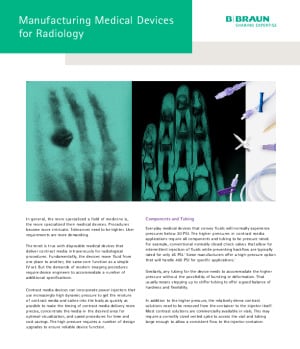 Manufacturing Medical Devices for Radiology