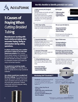 Article: Five Causes of Fraying When Cutting Braided Tubing
