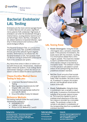 Bacterial Endotoxin/ LAL Testing