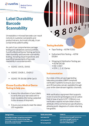 Label Durability Barcode Scannability