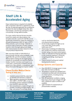 Shelf Life & Accelerated Aging