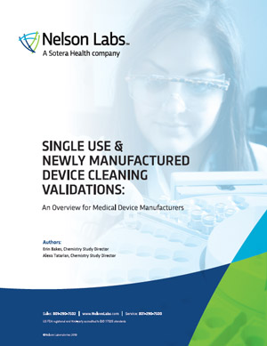 Single Use & Newly Manufactured Device Cleaning Validations