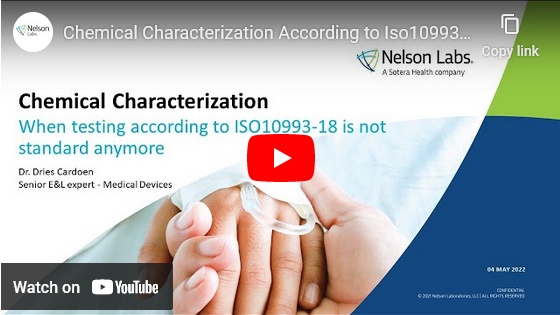 Chemical Characterization According to Iso10993 18 - Dries Cardoen