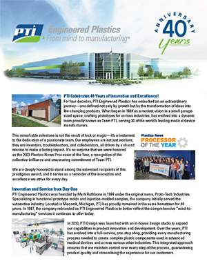 PTI Celebrates 40 Years of Innovation and Excellence!