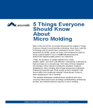 5 Things Everyone Should Know About Micro Molding