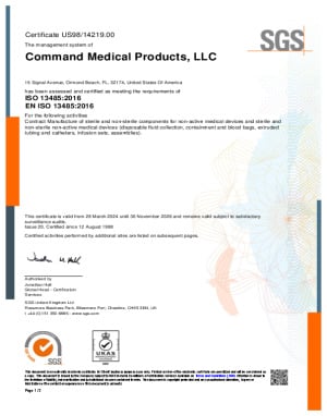 Command Medical Products, LLC ISO Certificate